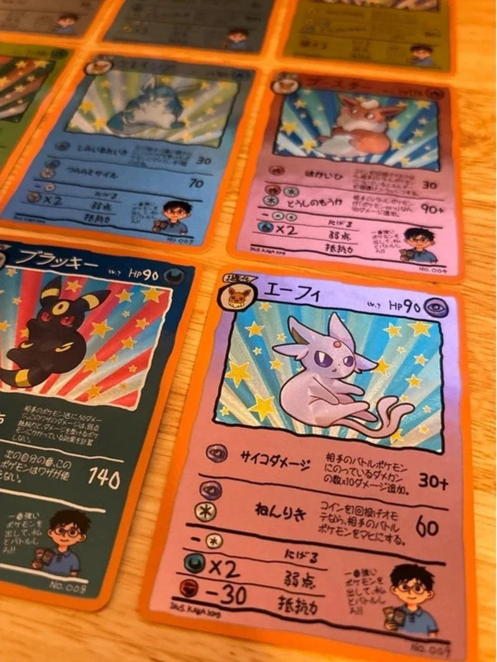 Pokemon Eeveelution Holo Cute Card Set of 9